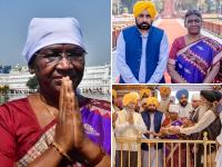 राष्ट्रपति द्रौपदी मुर्मू पहुंचीं अमृतसर, श्री हरमंदिर साहिब में मत्था टेका और जलियांवाला बाग के शहीदों को दी श्रद्धांजलि, देखे तस्वीरें - | President Droupadi Murmu reached Amritsar paid obeisance at the Golden Temple and paid tribute to the martyrs of Jallianwala Bagh see photos | Latest india Photos at Lokmatnews.in