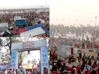 Makar Sankranti: 'मकर संक्रांति' पर पवित्र स्नान के लिए गंगासागर पहुंचे लाखों श्रद्धालु - | Gangasagar Holy Dip Devotees take bath in Gangasagar in occasion of Makar Sankranti | Latest spirituality Photos at Lokmatnews.in