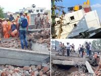 गाज़ियाबाद में गिरी निर्माणाधीन पांच मंजिला इमारत, तस्वीरों में देखें तबाही का मंजर - | Ghaziabad: Building collapsed, 5 injured, rescue underway, see pics | Latest india Photos at Lokmatnews.in