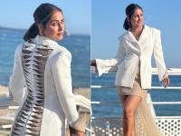 हिना खान ने सफेद ब्लेजर और मिनी स्कर्ट में बिखेरा जलवा, कान्स फिल्म फेस्टिवल 2022 में दूसरी बार दिखा स्टाइलिश लुक, देखें तस्वीरें - | Hina Khan cannes 2022 look in white blazer photos raises temperature internet see pics | Latest bollywood Photos at Lokmatnews.in