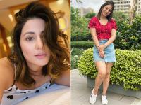 सोशल मीडियावर चर्चेत आला हिना खानचा डेनिम लूक, पहा तिचे स्टायलिश फोटो - Marathi News | Hina Khan latest sizzling photos and images goes viral | Latest filmy Photos at Lokmat.com