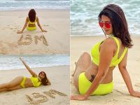 जेनिफर विंगेट का येलो टू-पीस में ग्लैमरस अंदाज, 13 मिलियन फॉलोवर्स होने की मनाई खुशी, देखें तस्वीरें - | Jennifer winget in yellow swimwear celebrates 13 million followers on instagram | Latest television Photos at Lokmatnews.in