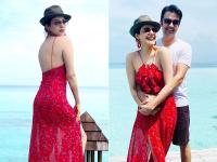 PHOTOS:पतीसोबत मालदीवमध्ये रोमान्स करतेय काजल अग्रवाल, हनीमूनचे फोटो व्हायरल - Marathi News | kajal aggarwal honeymoon photos with gautam kitchlu see pics | Latest filmy Photos at Lokmat.com