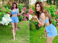 Hot Pics: रंगबिरंगे फूलों के बीच करिश्मा शर्मा ने दिखाया अपना बोल्ड अवतार - | karishma Sharma Raise Temperature after share her hot sexy bold and sensational pHotos | Latest hot-sexy Photos at Lokmatnews.in