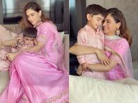 आमना शरीफ ने बेटे अरेन कपूर के साथ शेयर की क्यूट तस्वीरें, देखें 'कसौटी जिंदगी के 2' एक्ट्रेस की खूबसूरत फोटो, see pics - | Kasautii Zindagii Kay 2 komolika aka aamna sharif share photos with son arain kapoor see pictures | Latest television Photos at Lokmatnews.in