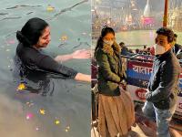 IN PICS: चंद्रमुखी चौटाला उर्फ कविता कौशिक पतीसोबत पोहोचली हरिव्दारमध्ये, See Pics - Marathi News | Kavita kaushik haridwar kumbh pics with husband ronit biswas goes viral on internet | Latest filmy Photos at Lokmat.com