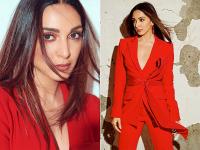 कियारा आडवाणीने शेअर केलं लेटेस्ट फोटोशूट, दिसली स्टायलिश अंदाजात - Marathi News | Kiara advani red pantsuit photos goes viral on internet see pics | Latest filmy Photos at Lokmat.com