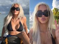 किम कार्दशियन ने बॉयफ्रेंड को किया किस, समंदर में टू-पीस में दिखाया सिजलिंग अंदाज, देखें तस्वीरें - | Kim kardashian kiss boyfriend pete davidson see vacation photos | Latest hollywood Photos at Lokmatnews.in