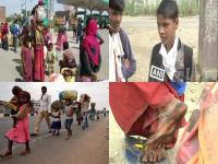 कोरोना संकट: पैरों में छाले, बिना भोजन सैकड़ों मजदूर घर जानें को मजबूर, तस्वीरें देख आंखों में आ जाएंगे आंसू! - | Corona Crisis lockdown amid Hundreds of laborers are forced without food know latest photos | Latest india Photos at Lokmatnews.in