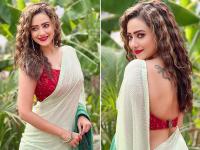 अनुपमा की काव्या ने साड़ी में बिखेरा हुस्न का जलवा, ग्लैमरस अदाएं देख फैंस हुए मदहोश - | anupama fame Kavya aka madalsa sharma look stunning in saree see her photos | Latest television Photos at Lokmatnews.in