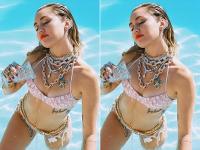 माइली साइरस ने खुद पर इस हॉट अंदाज में गिराई शैम्पेन, तस्वीरें देख उड़े फैंस के होश - | Miley Cyrus Hot and Sexy Bikini Pics Pouring champagne, Delights for fans | Latest hollywood Photos at Lokmatnews.in