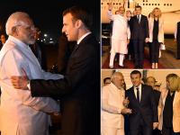 पीएम मोदी ने प्रोटोकॉल तोड़कर किया फ्रांस के राष्ट्रपति इमैन्युअल मैक्रों का भव्य स्वागत, तस्वीरों में देखिए - | PM Narendra Modi breaks protocol to welcomes President of France Emmanuel Macron, see pictures | Latest politics Photos at Lokmatnews.in