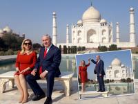 बेंजामिन नेतन्याहू ने पत्नी की खातिर इस अंदाज में खिंचाई फोटो - | benjamin netanyahu and wife sara visit tajmahal | Latest india Photos at Lokmatnews.in