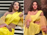 येलो साड़ी पहन बला की खूबसूरत दिखीं मोनालिसा, देखें तस्वीरें - | Monalisa looked beautiful wearing a yellow saree see photos | Latest television Photos at Lokmatnews.in