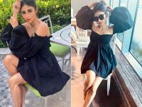 मौनी रॉय ब्लॅक ड्रेसमध्ये दिसतेय खूप स्टनिंग, पहा तिचे हे ग्लॅमरस फोटो - Marathi News | Mouni Roy Photos in Black Dress goes trending on social media see pics | Latest filmy Photos at Lokmat.com