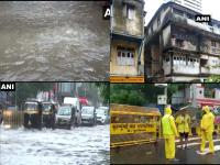 Pics: मुंबई में मूसलाधार बारिश, पानी से लबालब सड़कें और अंडर पास, ग्रांट रोड पर मकान का एक हिस्सा ढहा - | Pics of rains in Mumbai waterlogged roads and under passes, demolished a part of the house on Grant Road | Latest maharashtra Photos at Lokmatnews.in