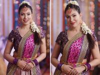 'तारक मेहता' की बबीता जी ने बनारसी लहंगे में कराया फोटोशूट, ट्रेडिशनल लुक में ढाया कहर - | taarak mehta ka ooltah chashmah fame aka babita ji munmun dutta got photoshoot done in Banarasi lehenga see pics | Latest television Photos at Lokmatnews.in