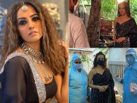ब्लॅक रंगाच्या साडीत 'नागीन 4'च्या सेटवर दिसली अनिता हसंदानी, See Pics - Marathi News | Naagin 4 shooting resumes anita hassanandani share photo in black dress pics | Latest filmy Photos at Lokmat.com