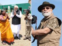 कर्नाटक के बांदीपुर टाइगर रिजर्व में पहुंचे प्रधानमंत्री नरेंद्र मोदी, ऑस्कर विनिंग 'द एलिफेंट व्हिस्परर्स' के बोमन और बेली से की मुलाकात - | PM Narendra Modi arrives at Karnataka Bandipur Tiger Reserve PM will also meet Boman and Bailey of Oscar Winning The Elephant Whispers | Latest india Photos at Lokmatnews.in