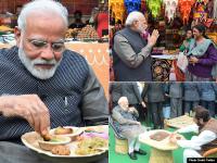 प्रधानमंत्री नरेंद्र मोदी ने खाया लिट्टी-चोखा, 'हुनर हाट' में लिया कुल्हड़ वाली चाय का लुत्फ, देखें तस्वीरें - | Narendra modi visit hunar haat in india gate delhi eating litti chokha see pics | Latest india Photos at Lokmatnews.in
