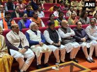 अमेरिका के साथ व्यापार समझौता, एनडीए संसदीय दल की बैठक, देखिए तस्वीरें - | PM narendra Modi arrives NDA Parliamentary party meeting felicitated US trade deal ninin nabin amit shah rajnath singh see pics | Latest india Photos at Lokmatnews.in