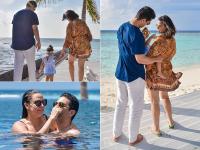 PHOTOS: नेहा धुपिया पती अंगद बेदी आणि मुलीसोबत मालदीवमध्ये फुल ऑन करतेय धमाल - Marathi News | Neha dhupia angad bedi maldives vacation photos | Latest filmy Photos at Lokmat.com