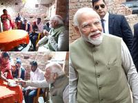 Meera Manjhi: मीरा मांझी के घर पहुंचे पीएम मोदी, चाय पी और जाना हालचाल - | PM Narendra Modi Meets 10th Crore Beneficiary Ujjawala Yojna Meera Manjhi house | Latest india Photos at Lokmatnews.in