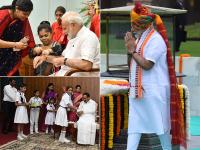 Photos: उपराष्ट्रपति एम वेंकैया नायडू और प्रधानमंत्री नरेंद्र मोदी ने इस अंदाज में मनाया रक्षाबंधन - | Pm Narendra Modi, vice president venkaiah naidu, Home Minister celebrates Raksha bandhan 2019 and 73rd Independence day | Latest india Photos at Lokmatnews.in