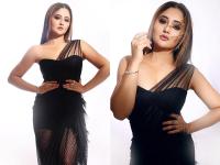 रश्मी देसाईच्या लेटेस्ट फोटोंनी वेधले चाहत्यांचे लक्ष, ब्लॅक गाउनमधील फोटो झाले व्हायरल - Marathi News | Rashami Desai latest photoshoot in a off shoulder black gown see pics | Latest filmy Photos at Lokmat.com