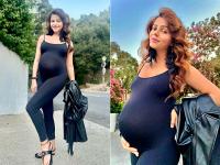 Rubina Dilaik Baby Bump: रुबीना दिलैक ने फ्लॉन्ट किया बेबी बंप, अमेरिका में मना रही हैं वेकेशन - | Rubina Dilaik Flaunts Baby Bump in black dress | Latest bollywood Photos at Lokmatnews.in