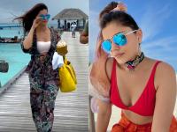 रुबीना दिलाइक ने समंदर में दिखाया ग्लैमरस अंदाज, तस्वीरें देख फैंस हुए दीवाने - | Rubina Dilaik Latest Maldives Vacation Photos | Latest television Photos at Lokmatnews.in