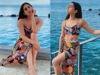 सारा अली खान मालदीवच्या समुद्र किनारी दिसली ग्लॅमरस अंदाजात, पहा तिचे स्टनिंग फोटो - Marathi News | sara ali khan share maldives vacation photos on instagram see pics | Latest filmy Photos at Lokmat.com