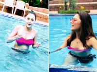 Pics: न्‍यूड बाथटब वीडियो के बाद अब बिकिनी में नजर आईं सारा खान - | View Hot Pics: after nude video Sara khan bikini photos goes viral on social media, see pics | Latest hot-sexy Photos at Lokmatnews.in