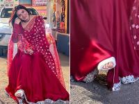 पैर में प्लास्टर बांधे शूटिंग करने पहुंची एक्ट्रेस श्रद्धा आर्या, सेट से शेयर की तस्वीरें - | Actress Shraddha Arya reached for shooting with plaster on her leg shared photos from the set | Latest television Photos at Lokmatnews.in