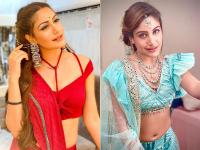 लाल साड़ी में सुरभि चंदना ने शेयर की रोमांटिक फोटो, देखें एक्ट्रेस की वायरल तस्वीरें - | Surbhi Chandna Latest Sizzling Pics went viral on internet | Latest television Photos at Lokmatnews.in