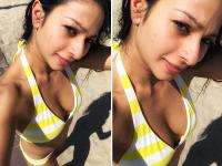 Pics: गर्मी के दौरान बिकिनी में नजर आईं काजोल की बहन तनीषा मुखर्जी - | Tanishaa Mukerji shares Bikini Pics on Instagram, Photos goes viral | Latest hot-sexy Photos at Lokmatnews.in