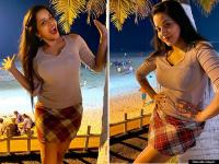 शॉर्ट ड्रेस में समंदर किनारे ग्लैमरस अंदाज में नजर आईं मोनालिसा, देखें भोजपुरी एक्ट्रेस का ये खास अंदाज, See pics - | bhojpuri actress monalisa sizzling short dress pictures viral on social media see pics | Latest bhojpuri Photos at Lokmatnews.in