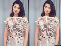 या अभिनेत्रीने घातला न्यूजपेपरचा ड्रेस, पाहून उडतील ‘होश’!! - Marathi News | after pillow challenge payal rajput news paper dress is viral-ram | Latest filmy Photos at Lokmat.com