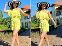 येलो ड्रेसमध्ये ग्लॅमरस आणि स्टायलिश दिसतेय हिना खान, अदा पाहून व्हाल फिदा - Marathi News | Hina khan see yellow dress looked very glamorous photos goes viral on social media | Latest filmy Photos at Lokmat.com