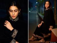 सारा अली खानच्या ब्लॅक ड्रेसमधील फोटोंनी सोशल मीडियावर घातला धुमाकूळ, पहा तिचे ग्लॅमरस फोटो - Marathi News | Sara Ali Khan see black dress looked very glamorous photos goes viral on social media | Latest filmy Photos at Lokmat.com