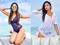 टीवी की इस एक्ट्रेस ने पर्पल बिकनी में शेयर की अपनी हॉट तस्वीरें - | Small screen TV actress Tridha Choudhury shares her hot sexy sensuous bikini images, view pics | Latest hot-sexy Photos at Lokmatnews.in