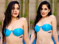 उर्फी जावेद ने टू-पीस पहन लगाई पानी में आग, तस्वीरे देखकर फैंस के उड़े होश - | Urfi Javed posted new pictures in two-piece looks glamorous photos viral on social media | Latest television Photos at Lokmatnews.in