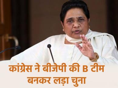 UP: मायावती ने राहुल गांधी पर किया पलटवार, कहा- "कांग्रेस ने दिल्ली में बीजेपी की B टीम बनकर लड़ा चुनाव..."