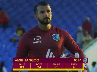 West Indies vs Bangladesh, 3rd ODI series: 95.5 ओवर, 11 विकेट और 646 रन, बांग्लादेश का सूपड़ा साफ?, डेब्यू मैच में अमीर की पारी, 83 गेंद और 104 रन