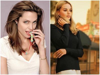 एंजेलिना जॉली (बाएं) और मारगोट रोबी एंजेलिना जॉली (बाएं) और मारगोट रोबी