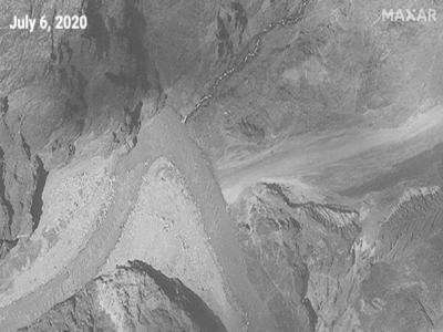 गलवान घाटी की 6 जुलाई की सैटेलाइट तस्वीर ( फोटो सोर्स - Ndtv -MAXAR) गलवान घाटी की 6 जुलाई की सैटेलाइट तस्वीर ( फोटो सोर्स - Ndtv -MAXAR)