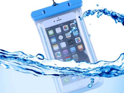 smartphone in ziplock cover