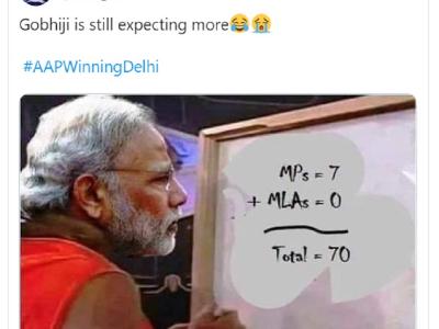 Delhi Assembly Election Result 2020 Social Media Reaction (Photo Credit: Twitter)