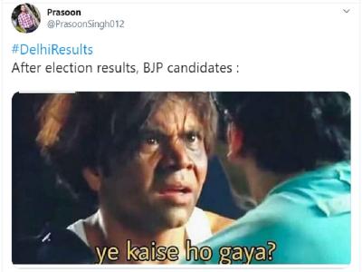 Delhi Assembly Election Result 2020 Social Media Reaction (Photo Credit: Twitter)