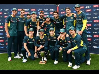 NZ vs AUS : ऑस्ट्रेलिया ने न्यूजीलैंड को 27 रन से हराया, टी20 श्रृंखला में क्लीन स्वीप किया